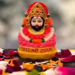 Chaque Decor Marble Baba Khatu Shyam ji ki murti for Home Pooja Decoration and Car Dashboard (3 Inches )