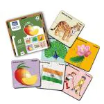 Mini Leaves Multicolor Wooden Indias National Symbols With Pictures Puzzles For Kids (Pieces Of 24)
