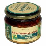 Divine Bite First Bite Green Chilli & Mango Mixed 100 % Natural Handmade Pickle - 300gm