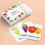 Cots and Cuddles Know Your Veggies Early Learning Educational Flashcards for Toddler Kid