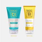 VLCC Clinic Peel & Exfoliate Skin Renew Face & Body Scrub Combo - Cellulosic Peeling Face Scrub - 100 g & Skin Renew Body Scrub - 200 g