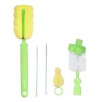 Buddsbuddy 5 in 1 Ultima Baby Feeding Bottle, Nipple, Straw Brush Cleaner 5 pcs, Green