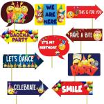 Festiko 10 Pieces Smile Birthday Theme Photo Booth Props For Kids, Theme Birthday Party PhotoBooth Props And PhotoBooth Of Different Birthday Themes (Smile Birthday Props)
