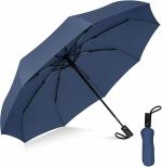 Happy Portable Auto Travel Umbrella - Umbrellas for Rain Windproof, Strong & Easy Auto Open/Close Button for Single Use Umbrella for Wind and Rain, Perfect Car Umbrella for Men & Women