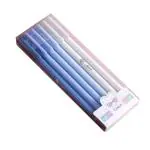 Silly Panda Creative Morandi color neutral pen box pen 6 sets stationery office supplies signature pen (Blue)