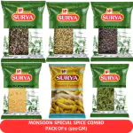 Surya 500g Winter Special Spice Combo: Sauth, Turmeric, Mint Leaves, Lavang, Kali Mirchi & Ajwain