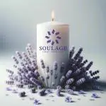 SOULAGE Premium Cherry Blossom Scented Pillar Candle| Hand Crafted| Natural Soy Wax| Luxury Aromatherapy Candle| Long Lasting Burning| Non Toxic| Anti Mosquito| Healing & Meditation Candles