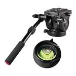 VTS Camera Camcorder Tripod Head Fluid Flat Base Head Ball for Camera Tripod Monopod Stand Pan/Tilt Head with Quick Release Plate for Canon Nikon Sony Panoramic