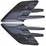 CARIZO Side Fender Vent Cover Trim, Front Fender Side Vent Cover Car Air Outlet Fender Stickers Decorative Strip Compatible with Chevrolet Sail (Type-II) 2013-2018