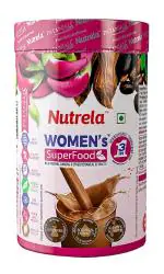 PATANJALI Nutrela Womens Superfood with Biofermented Vitamins, Glucosamine, Cow Milk Calcium Vitamin E to Regain Everyday Fitness - 100% RDA & No Added Sugar - Pack of 400gm, Chocolate Flavour Powder