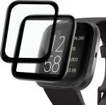Temperia Tempered Glass Transparent Screen Protector Guard For Fitbit Versa 2 (Pack Of 2)
