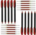 Pentel EnerGel 0.7MM Roller Gel Pen | Quick Dry Ink For Smudge-Free Writing | Ink Colour - Red | Pack of 10 Pens and 10 Refills