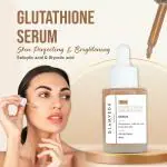 Glamveda Glutathione Skin Perfecting Face Serum with 2% ww Glycolic acid, 1% ww Salicylic acid for Glowing Skin | Brightening and Lightening Serum | 30ml