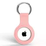 SQUIF Pink Silicone Anti-Lost Device Locator Tracker Airtag Keychain Protective Sleeve Case For Apple