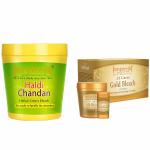 Aryanveda Herbals Haldi Chandan Bleach Cream 250gm & 24 Carat Gold Bleach Cream, 250gm