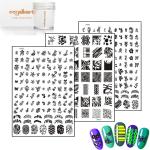 Royalkart Nail Art Stamping Jumbo Image Plate D.I.Y With Double-Sided Stamper, Metal Scraper, 5pcs Double-Sided Dotting Tool