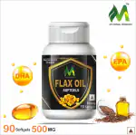 MY HERBAL REMEDIES FLAX SEED SOFTGEL FOR HEALTH | SOFTGEL CAPSULES FOR WELLNESS | HARNESSING THE BENEFITS OF FLAX FOR HEALTH | EXPERIENCE THE POWER OF FLAX SEED | 500mg / 90 SOFTGEL