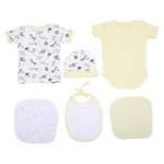 VParents Honey Punch New Born Baby Gift Set (Yellow, Pack of 6)