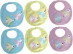 FAVISM Multicolour Pure Soft Cotton Bibs New Born Baby 0 to 24 Months - 20x0x16 cm (Pack of 6)