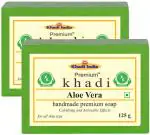 Premium Khadi Aloevera Soap, 250 G (Pack Of 2)
