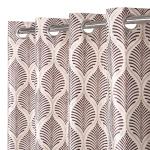 Reyansh Decor Coffee Polyester Digital Print Eyelet Door Curtain, 4 X 7 Ft (Pack Of 3)