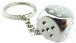 Blue Aura True Traders Silver Metal True Traders Dice Key Chain