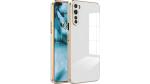 Rakulo Oneplus Nord Electroplated Chrome 6D Back Case Cover |Camera Protection|Shock Proof|Slim Fit (White)