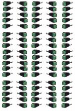 AdzMozi New CableDC Pin Connector 12V DC Power Connector 5.5mm x 2.1mm Jack Socket for Led Strip, CCTV Security, Camera Cable Wire Ends Plug Barrel Adapter - Pack of 100