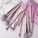 Roslet Makeup Brush Set 10 Pcs Premium Synthetic Brushes Rose Gold Cosmetic Brushes with Travel Bag