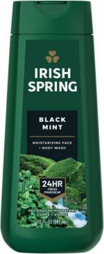 Irish Spring Black Mint Moisturizing Face + Body Wash- 591 ml (591 ml)Wiz