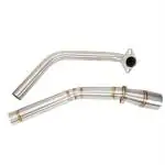 AllExtreme EXMER15 Motorcycle Silencer Bend Pipe for Yamaha R15 V3 Stainless Steel Exhaust Muffler (Silver)