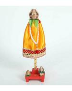 Itiha Yellow Wood Gudi Showpiece 11 inch