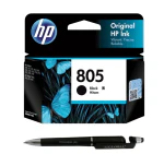 HP 805 Black Original Ink Cartridge With ITGLOBAL 3in1 Multi-Function Pen
