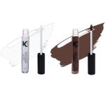 KINDED White Light and Contour Brown Creamy Matte Waterproof Contour Liquid Concealer, 6 ml - Pack of 2