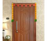 Future Works Toran for Decoration six Diwali diyas Wooden 3D Design with Golden Thread. Door toran Hand Made Beautiful Traditional Door Hanging Bandarwal Wall Hanging for Diwali