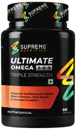 Supremo Nutrition Ultimate Omega 3-6-9 | Supports Cardiovascular Health & Immune Function | Reduces Inflammation | 100% Natural | ISO Certified | Pack of 60 Softgels