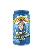 Imported - WareHeads Sour Blue Raspberry Soda 355ml (Pack of 2 Cans X 355ml Each) - Imported from USA