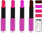 OUR BEAUTY Multicolor Rich Colour Payoff Long Stay Soft Matte Lipstick , 14 G (Set Of 4)