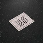 VIDA BATH & KITCHEN Square Lock Stainless Steel SS 304 Plain with Hole Grating Cut Jali/Hole Jali/Drain Cover/Jali for Bathroom and Kitchen Floor Water Drain Grating(Combo Pack of 2)