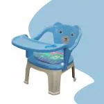 Deejay Plastic Chu-Chu Musical Baby Chair || Feeding Chair with Removable Tray || Soft Cushion Seat & High Backrest with Teddy Bear Design Study Table ||Strong and Portable High Musical Baby Chair for Kids, Toddlers, and Babies || 1-4 Years