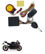 Qiisx Tubeless Motorcycle/Bike Alarm Security System Button Remote Key Anti-Theft Alarm with Dual Remote Control for Suzuki GSX R1000