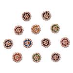 Comet Busters Round Multicolor Bindi With Golden Stones (8mm) (BIN2003) Pack of 1