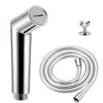 Thoisewelt Silver Acrylonitrile Butadiene Styrene Hand Shower Faucet Jet Spray With On-Off Shower Tube Stand