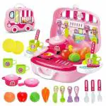Kitchen Cooking Set of 26 Pcs, Ultimate Kids Kitchen Set Chef Bring Along Kitchen Suitcase Set