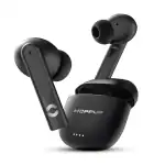 HOPPUP AirDoze Q50 Earbuds with Quad Mic ENC, 50H Playtime, Bluetooth v5.3 & Rage Mode Bluetooth Headset (Black, True Wireless)