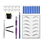 Maycreate Black Microblading Eyebrow Pen Needle Kit With Finger Gloves Dark Brown Tattoo Ink - Azwb2-15Nfwxv