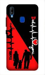 SARTOOLIYA Vivo Y95 Multicolor Plastic Mom And Dad Wallpaper Printed Water Proof Back Cover