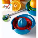 KATHIYAWADI LOCK IT JUICER Multi Purpose Plastic Manual Orange/Sweet Lime Juicer Squeezer (Multicolor)