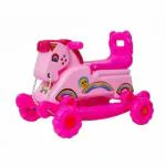 Maanit 2 in 1 Mongolian Rider for Kids 1-5 Years Old Interactive Birthday Gift for Kids Rideons & Wagons Non Battery Operated Ride On  (Pink)
