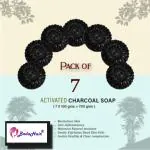 BADA HAIR Activated Charcoal Soap for skin whitening, Treat Oily Skin Pack of 7